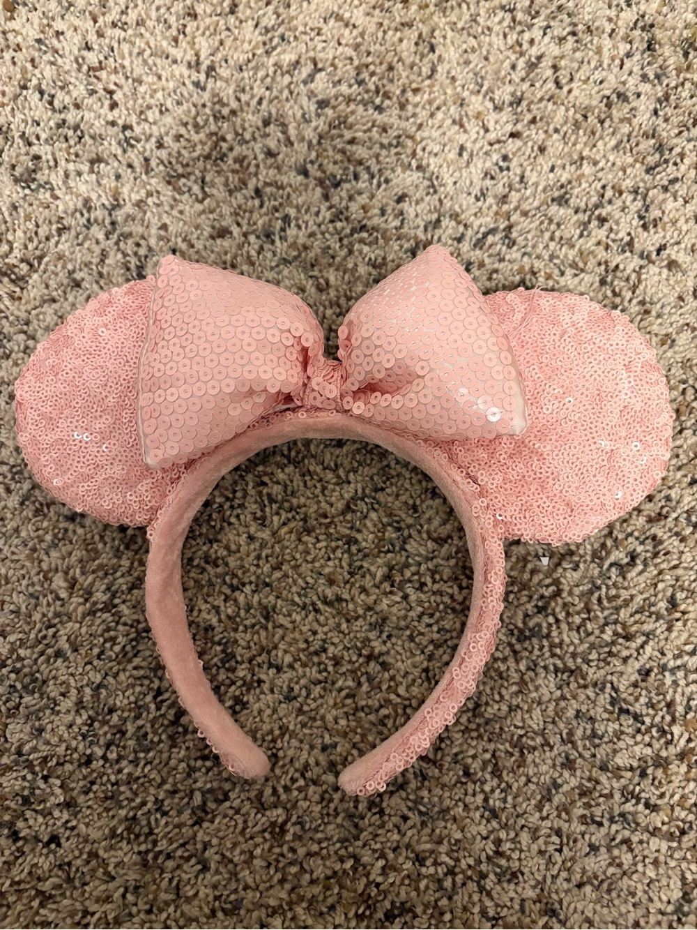 NWOT Millennial Pink Sequin Disney Headband